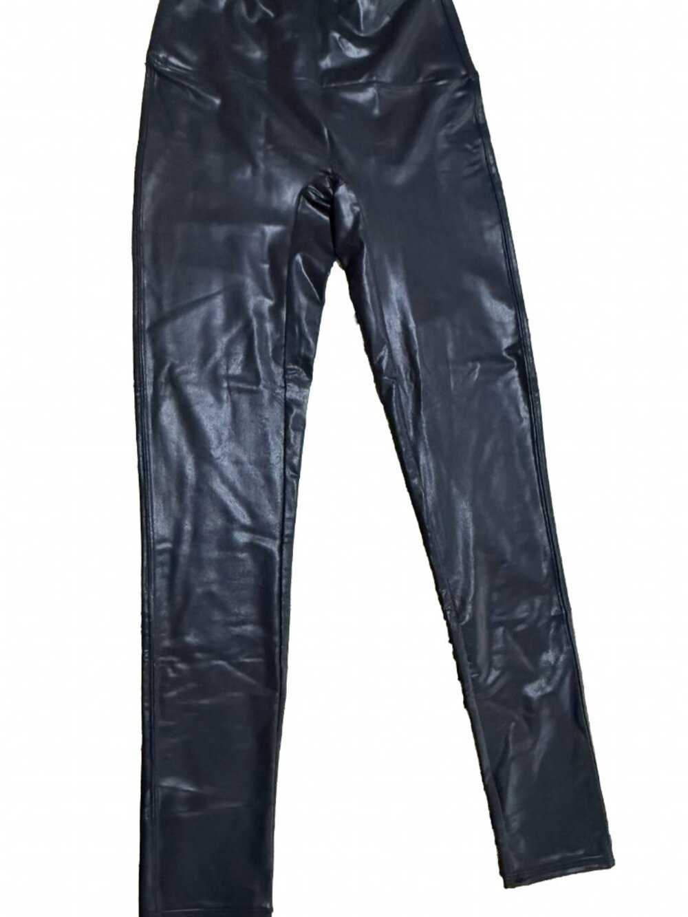 Jane and Bleecker Black Faux Leather Leggings High Rise Stretch Size Large
